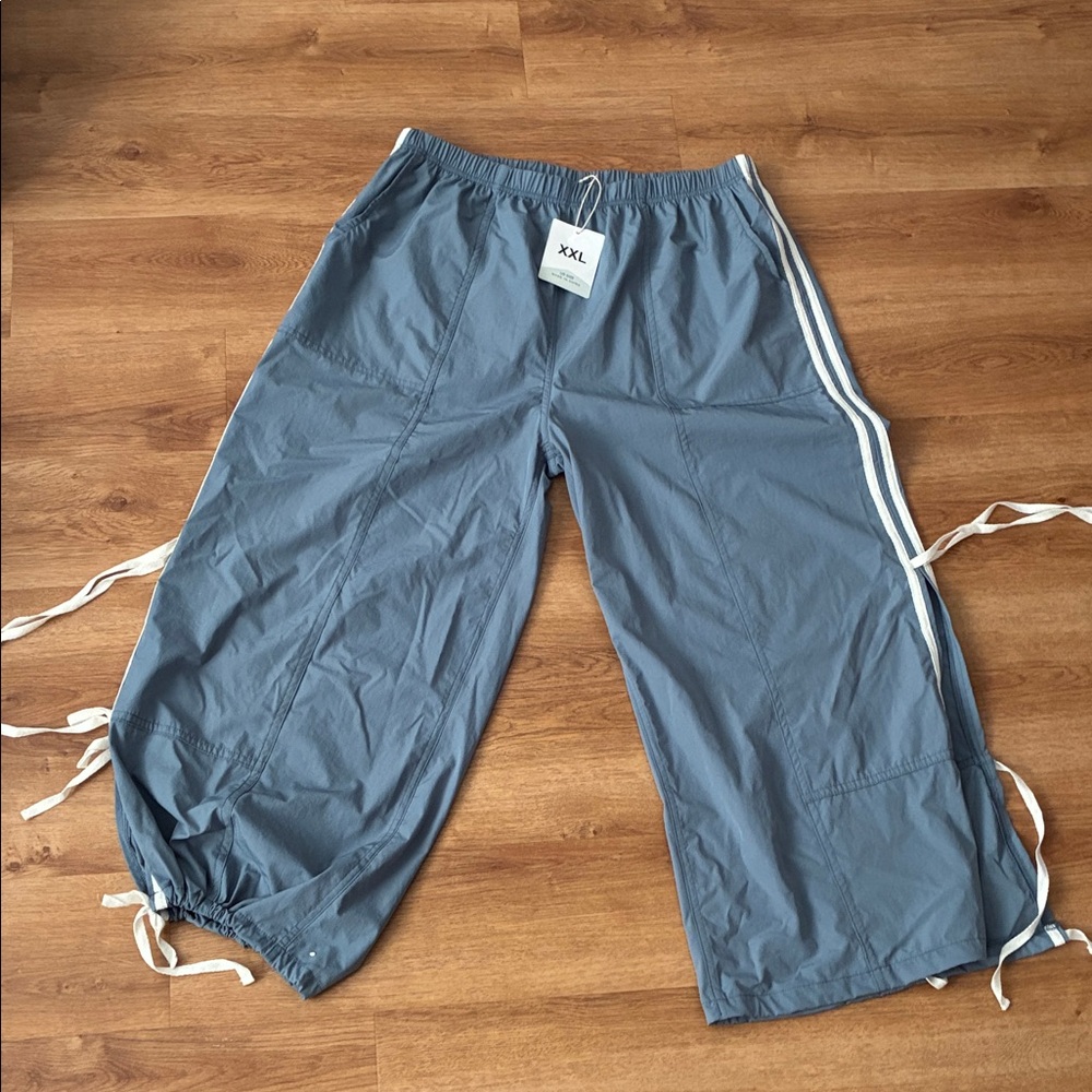 Source Unknown Blue Joggers with White Side‎ Ties Accents